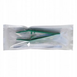 Pęseta anatomiczna, plastikowa, zielona, sterylna, dł. 13 cm / 1 szt.