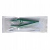 Pęseta anatomiczna, plastikowa, zielona, sterylna, dł. 13 cm / 1 szt.