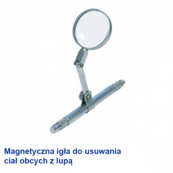 Magnetyczna igła z lupą do usuwania ciał obcych z oka